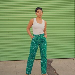 Big Bud Press Green Marble Splatter Work Pants